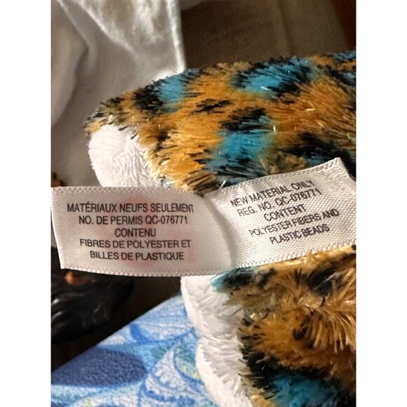 Ty Beanie Boo Cobalt Leopard Plush Stuffed Animal 6" Blue & Tan Spotted Toy - Picture 7 of 14